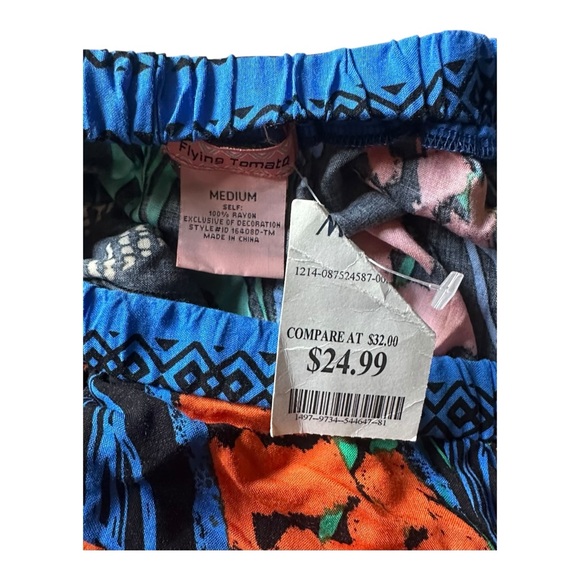 Flying Tomato Off-the-Shoulder Ruffle High-Low Tropical Print Dress – Size M - Picture 14 of 15